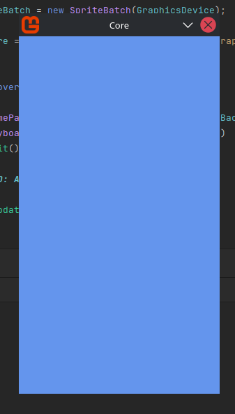 resizing the window